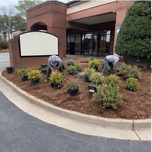 Six-stage commercial landscape enhancement project, step 4