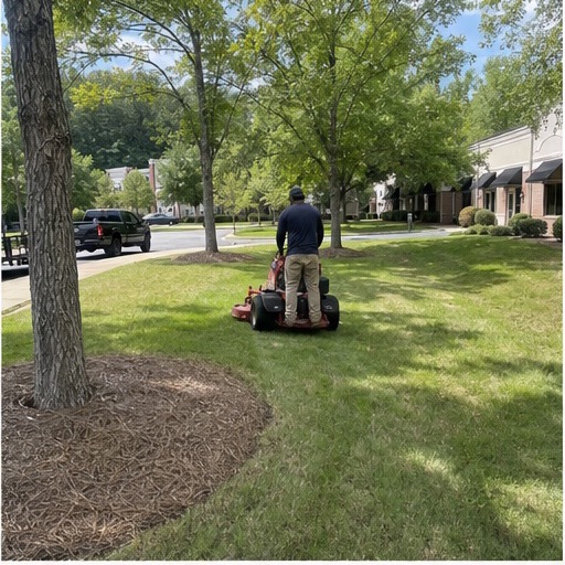 Six-stage commercial grounds maintenance visit, step 2