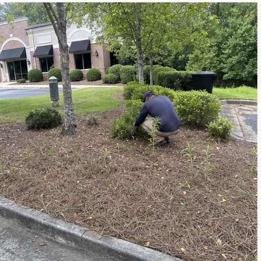 Six-stage commercial grounds maintenance visit, step 4