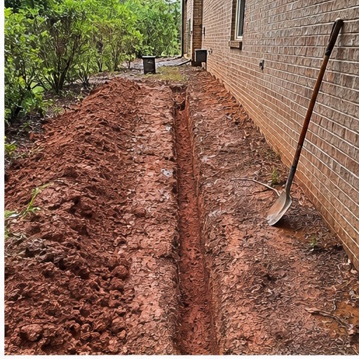 Six-stage yard drainage project, step 3