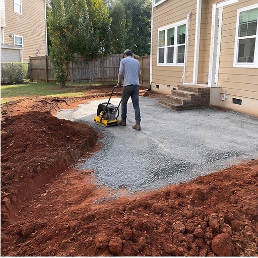 Six-stage hardscape installation, step 3